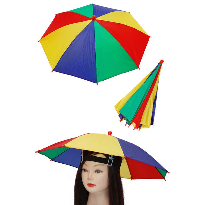 Rainbow Pride Umbrella Hat for wholesale on Faire