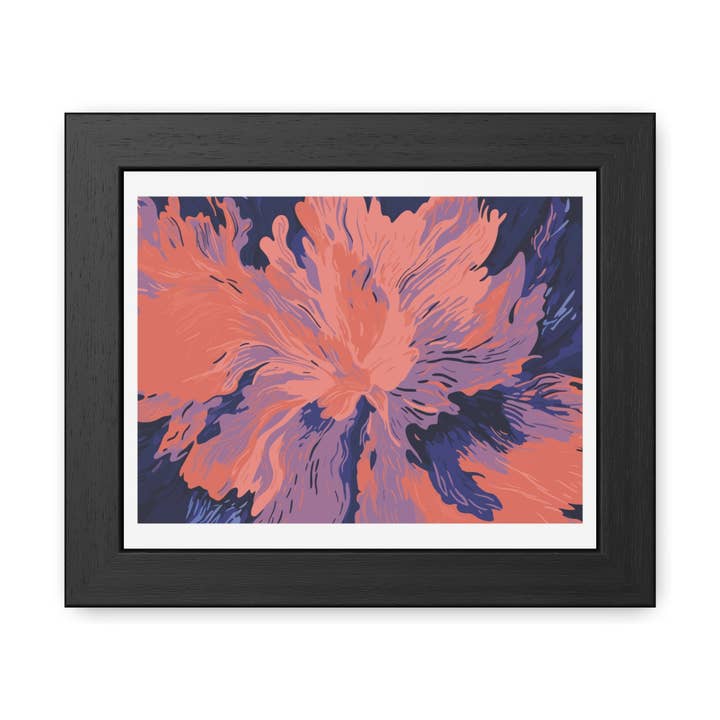 Florescent - Abstract Floral Framed Poster – Modern Wall Art for Home Décor for wholesale by Donkey Laserbeam