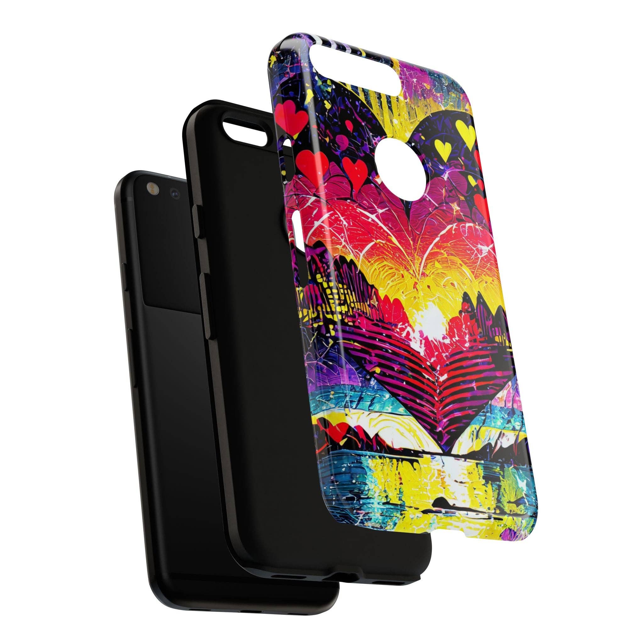 Studio 653 Clothing Co - Wholesale Phone Case - Women's - Vibrant Heart Sunset Tough Phone Case79