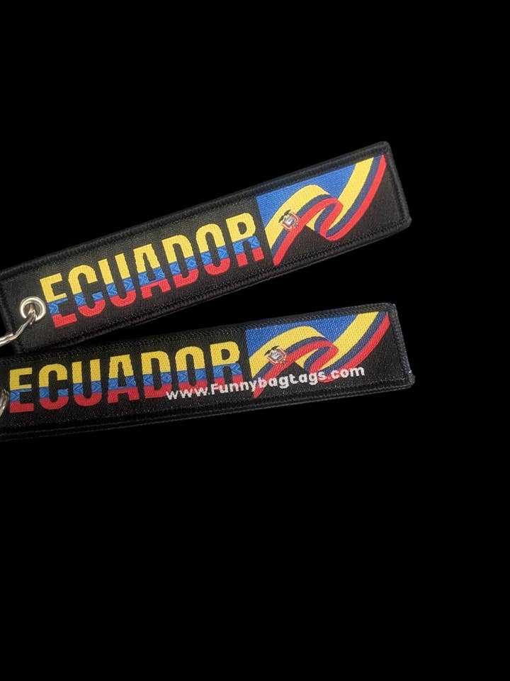 Ecuador Bagagelabel-Sleutelhanger voor wholesale door FUNNYBAGTAGS by Cukiegirl