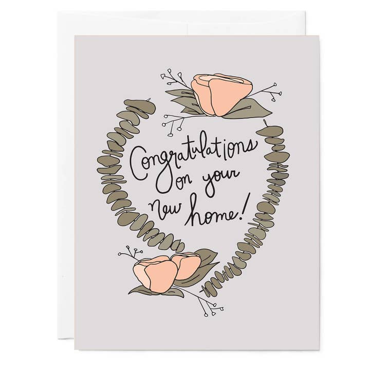 New House Floral | Housewarming-kaart voor wholesale door Tuxberry & Whit