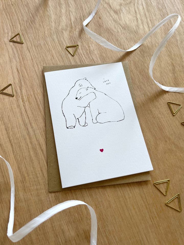 Polar Bear I Love You Card for wholesale by This Thursday