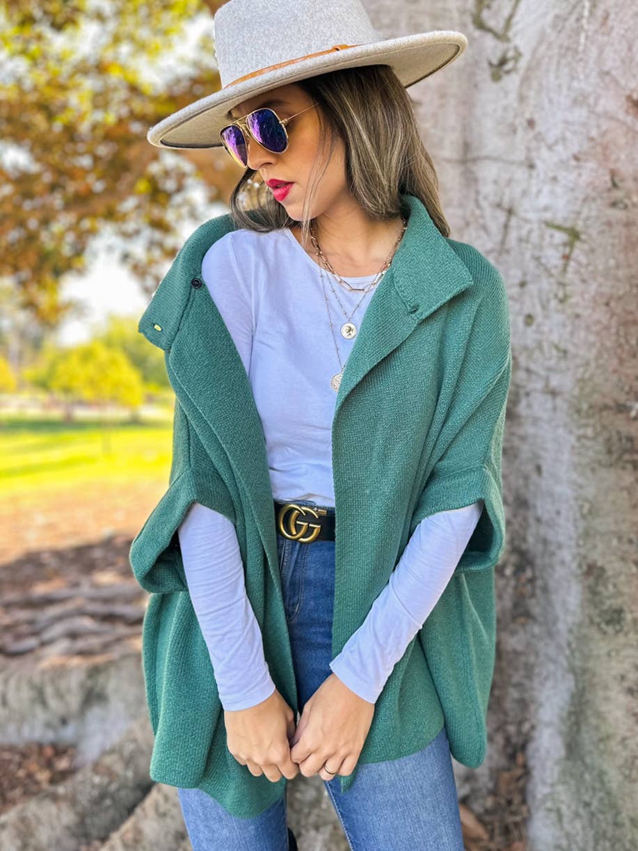 AMOLI - Wholesale Cardigan - Women's - Solid Knitted Cardigan with Neck Button6