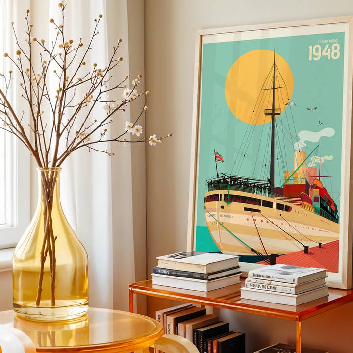 Empire Windrush Art Print for wholesale by EYE FOR LONDON PRINTS