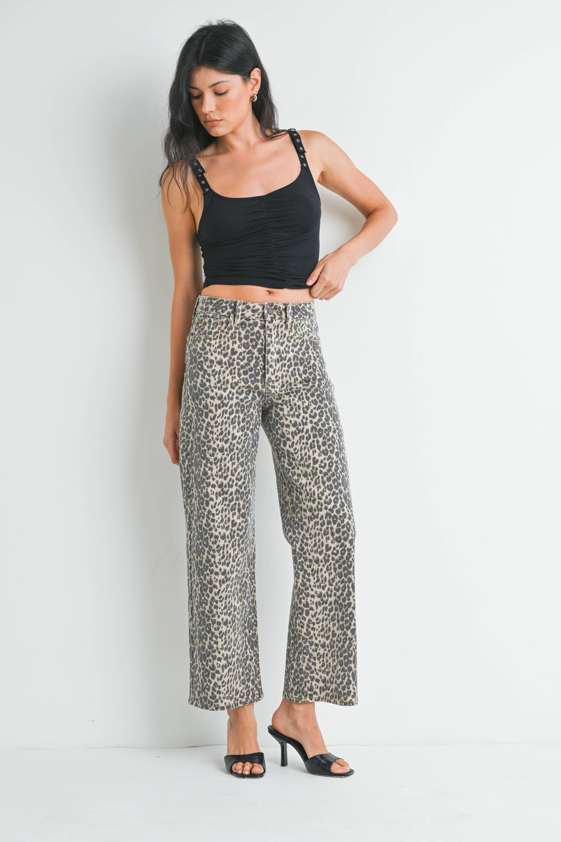 JBD - Wholesale Pants - Women's - DP783 - LEOPARD - HR Vintage Straight1