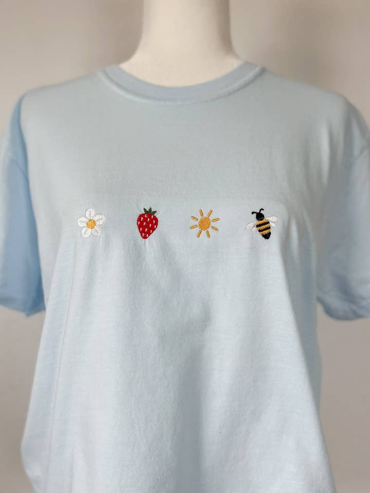 Sommerblomst Cropped T-shirt for engroshandel hos Timeless Sage