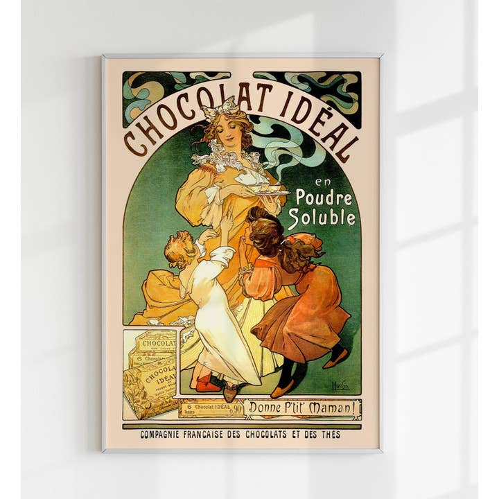 Rock Paper Scissors Wall Art - Vendita all'ingrosso Poster - Chocolat Ideal di Alphonse Mucha2