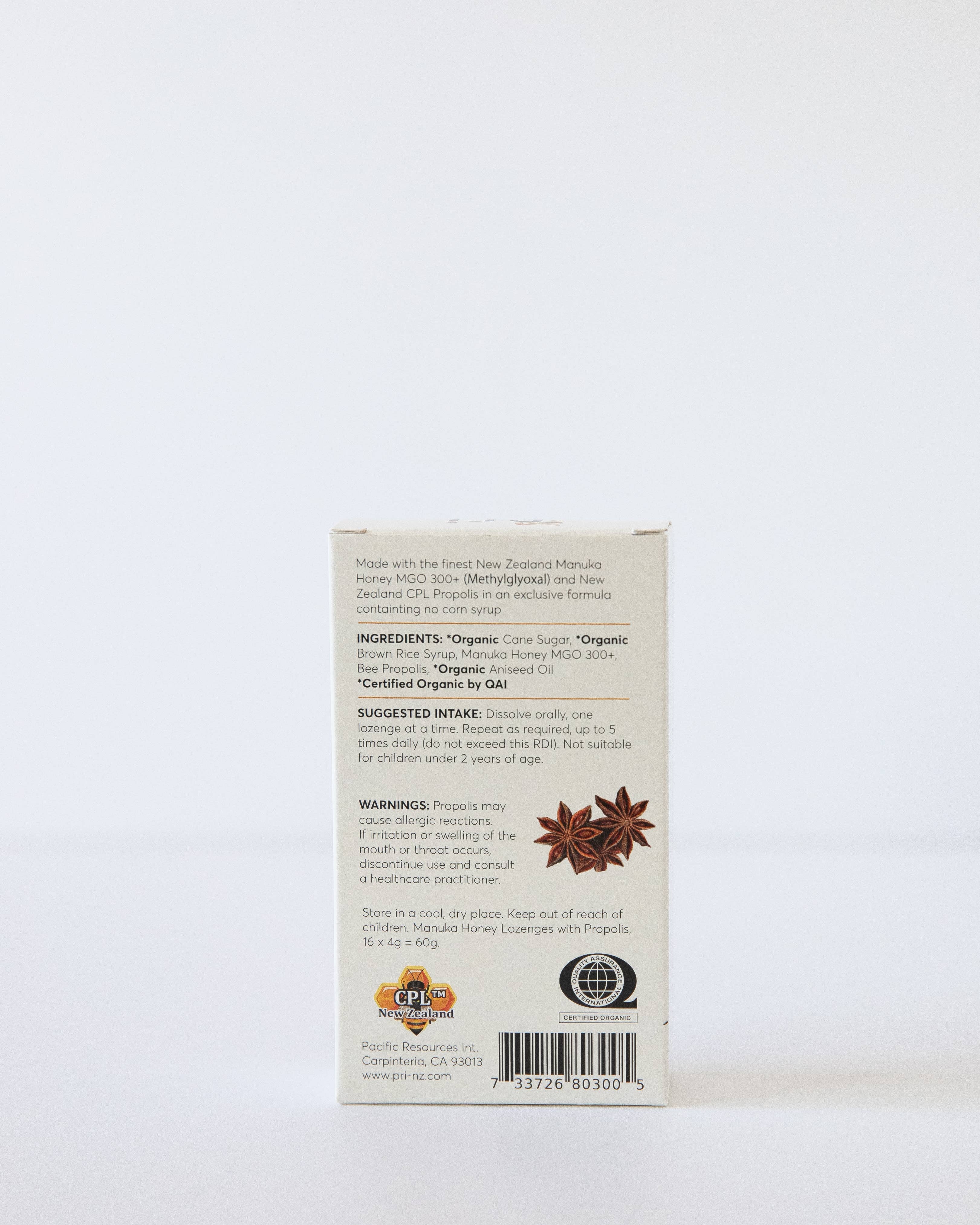 Pacific Resources - Vendita all'ingrosso Caramelle per la tosse - Pastiglie/Miele di Manuka e Propoli Originali1