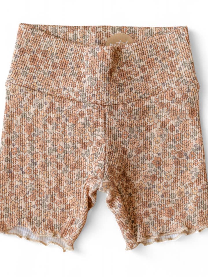 Pantalones cortos de bicicleta femeninos / Pequeñas flores - Polvo para venta al por mayor de PETITE EvelinaApparel