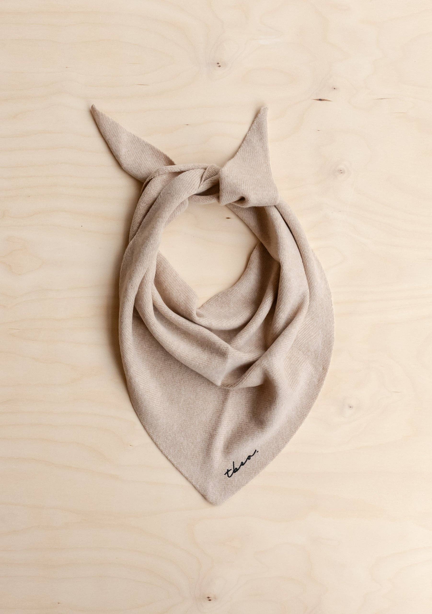 TBCo – wholesale Scarf – Women's – Merino Wool Triangle Scarf in Sourdough0