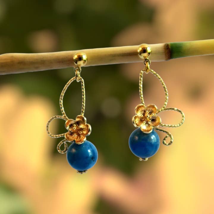 Hirondelle Bijoux – Brincos de argola por atacado – Brincos florais Daphné10