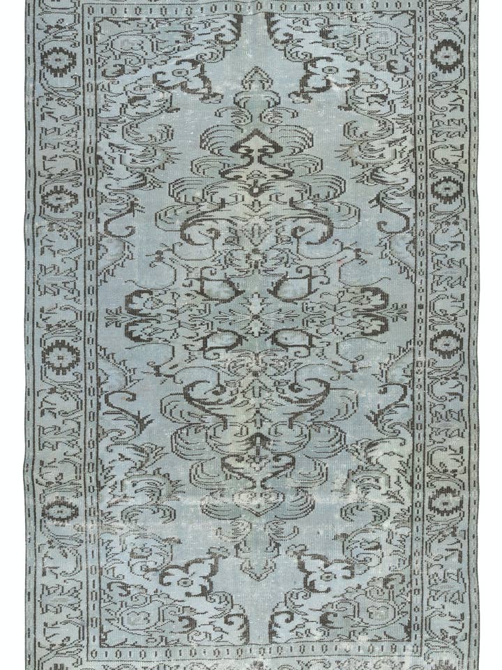 5,7x9,8 Ft Moderner handgefertigter türkischer Teppich in Hellblau für den Großhandel von Rug Specialist LLC.