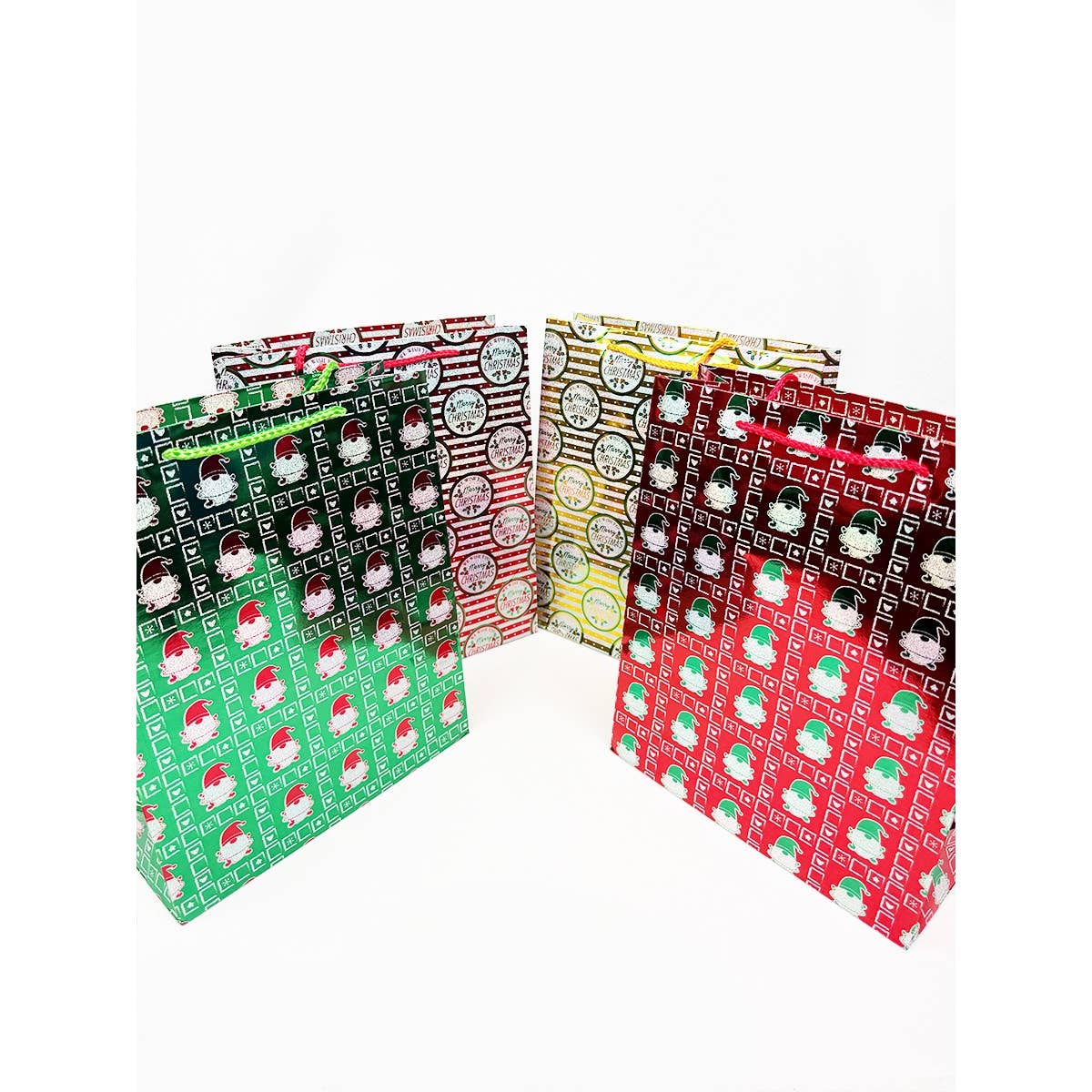 MIX COLOR Fancy Holographic Christmas Gift Bag for wholesale on Faire1