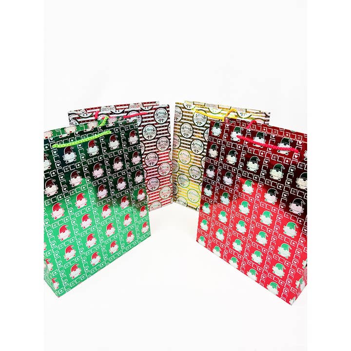 MIX COLOR Fancy Holographic Christmas Gift Bag for wholesale on Faire1