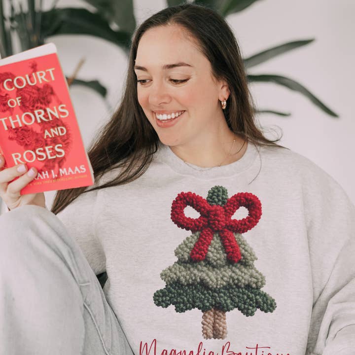 MELODY FAYE - Wholesale Graphic sweatshirt – Women’s - Custom Boutique 3D Christmas Tree Sweatshirt0