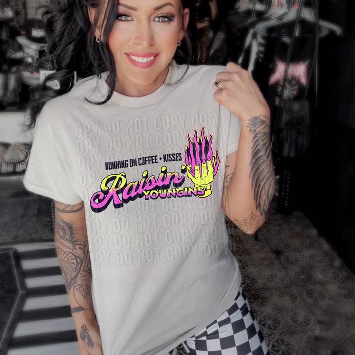 Raisin Youngins' DTF Transfer for wholesale by K and M Designs