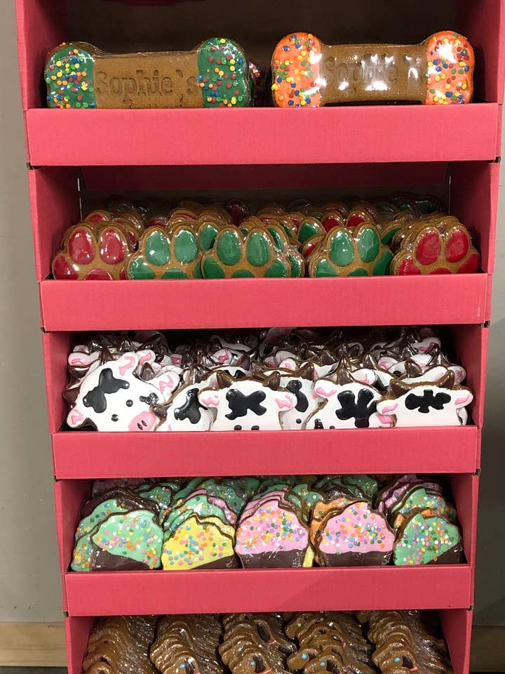 Sophie's Pet Treats Shipper for wholesale by Lynchburger Pet Products