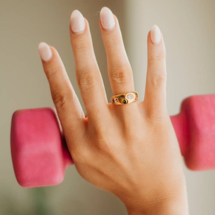 Nikki Smith Designs - Wholesale Multi-Stone Ring - Lizzy Multi Gem Chunky Ring2