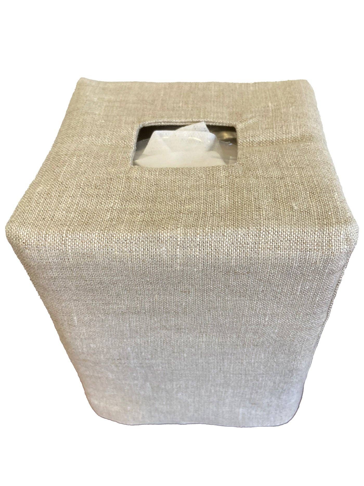 Jacaranda Living - Wholesale Tissue-doosje - Tissueboxhoes - Natuurlijke Linnen / Katoen, Geen Borduurwerk2