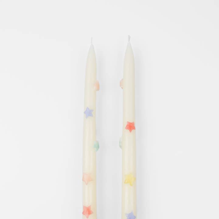 Meri Meri – wholesale Tapered candle/candlestick – Mixed Star Taper Candles2