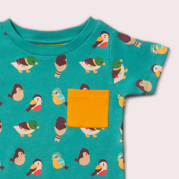 Garden Birds Organic T-Shirt & Jogger Playset for wholesale on Faire4