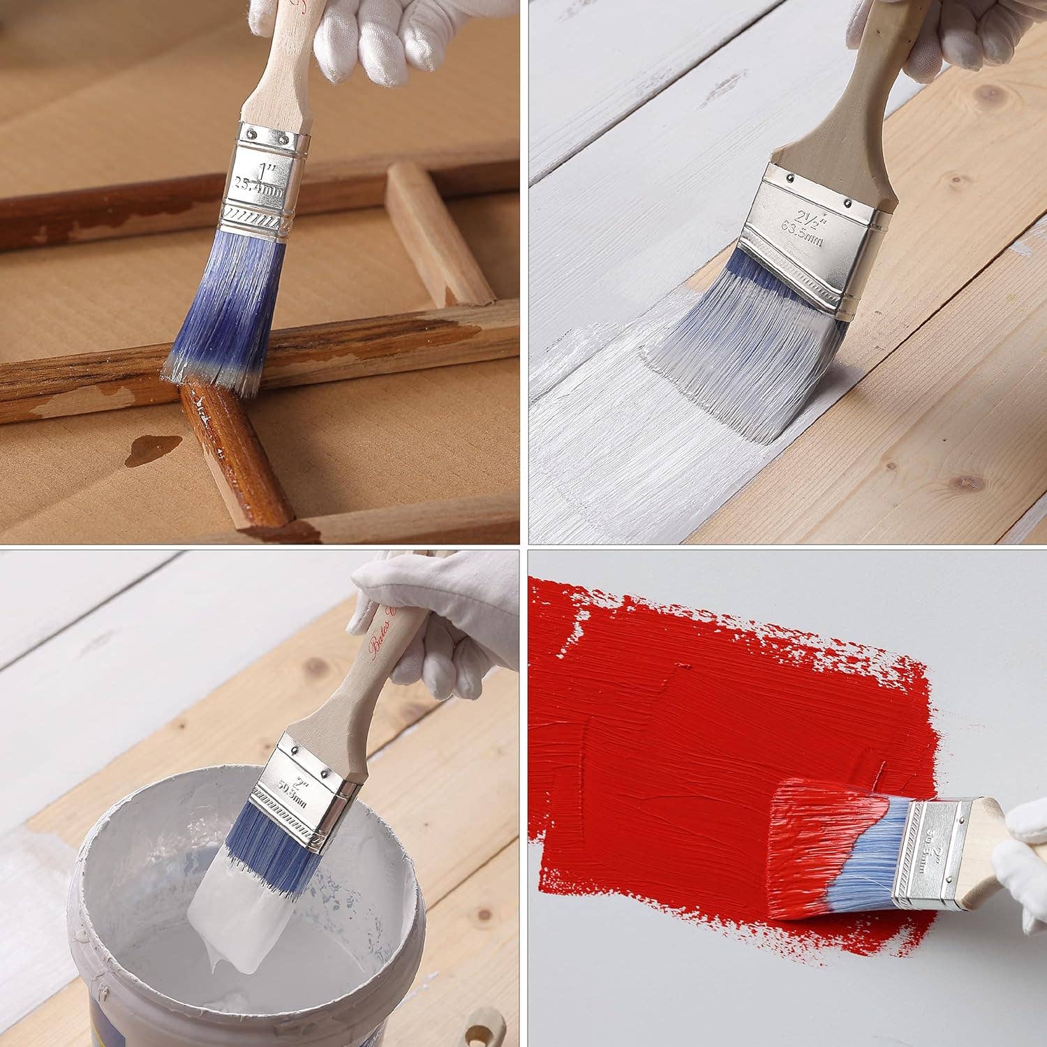 Bates Choice - Wholesale Paint/Wax Brush - Bates- Paint Brushes, 1-Inch, 12 Pack5