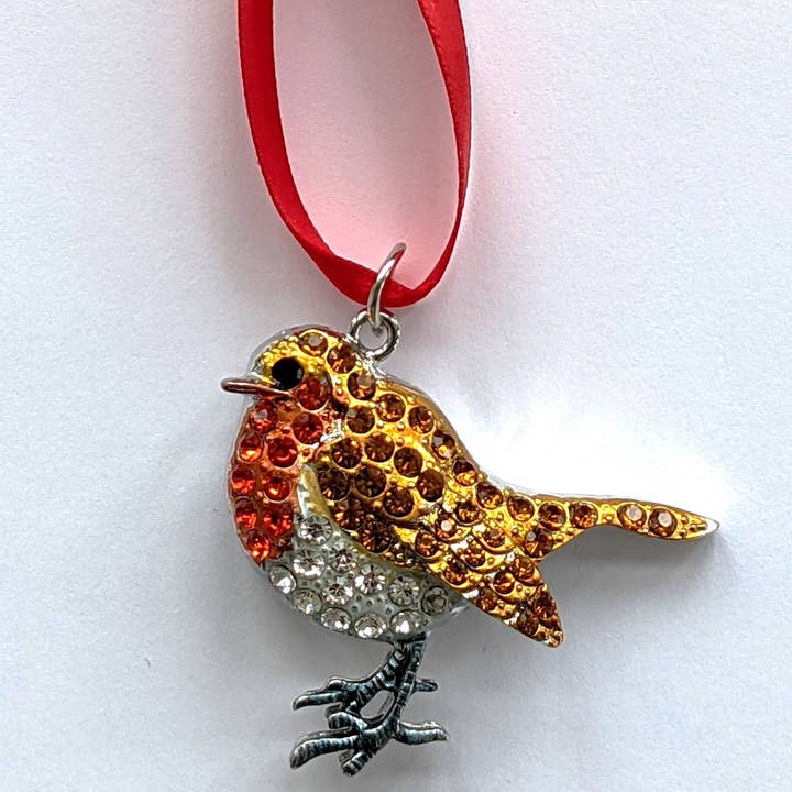 Wildtouch - Wholesale Christmas Decoration - Christmas Robin Diamante Decoration