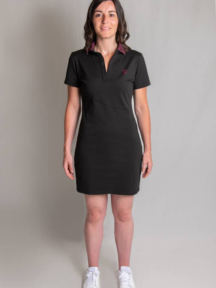 Black polo dress for wholesale by Aura Evolution