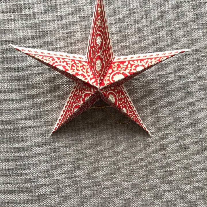 Bombay Paper - Wholesale Ornament Set - Star Ornaments - Set of 3 Handmade Paper Xmas Tree Ornaments1