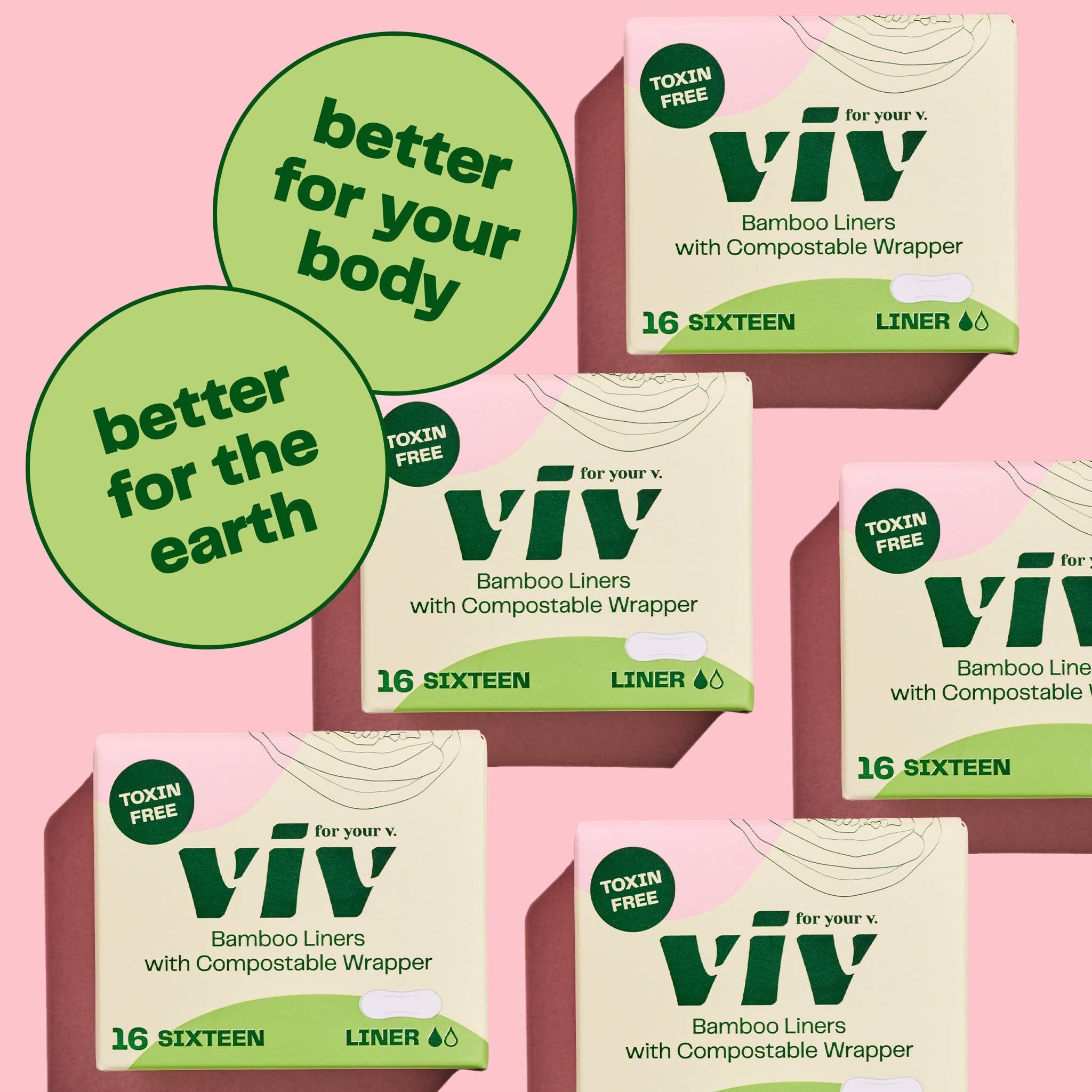 Viv for your V - Wholesale Menstrual Pad/Liner - Viv Bamboo Liners - Plant-Based Extra Soft Liners2