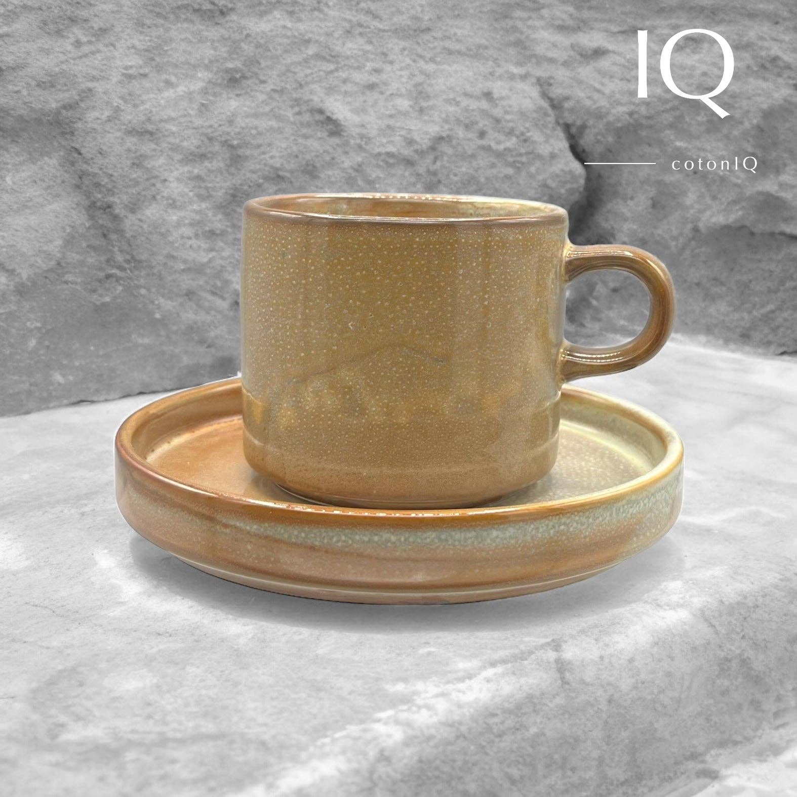 cotonIQ - Wholesale Coffee Mug - Ceramic Mug Set – Cream and Sand Tones – 220 ml0