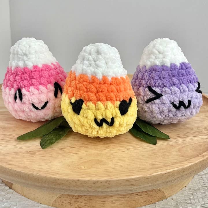 Crochet and Clay Cat - Wholesale Stress Relief Ball/Dough - Halloween Candy Corn Plush Stress Ball Fidget Toy4