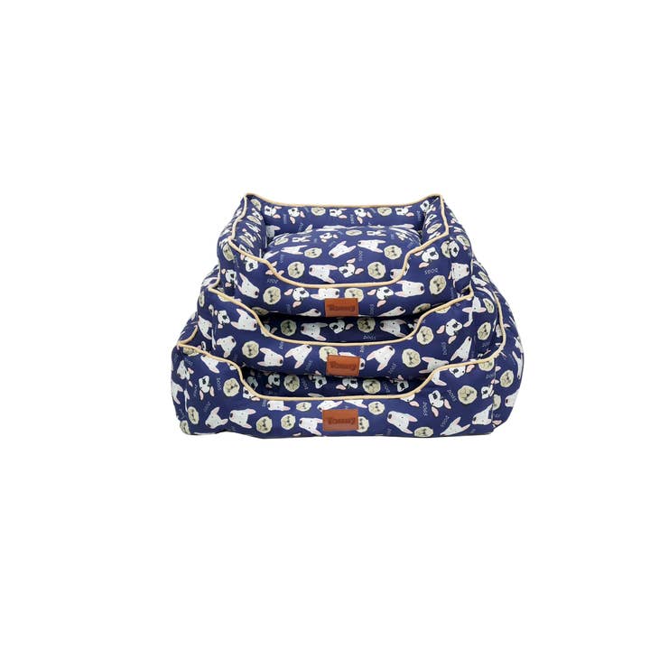 Amomi - Vente Panier – chien - 3 Lit pour chiens en lin avec imprimé de chats (2 couleurs)1