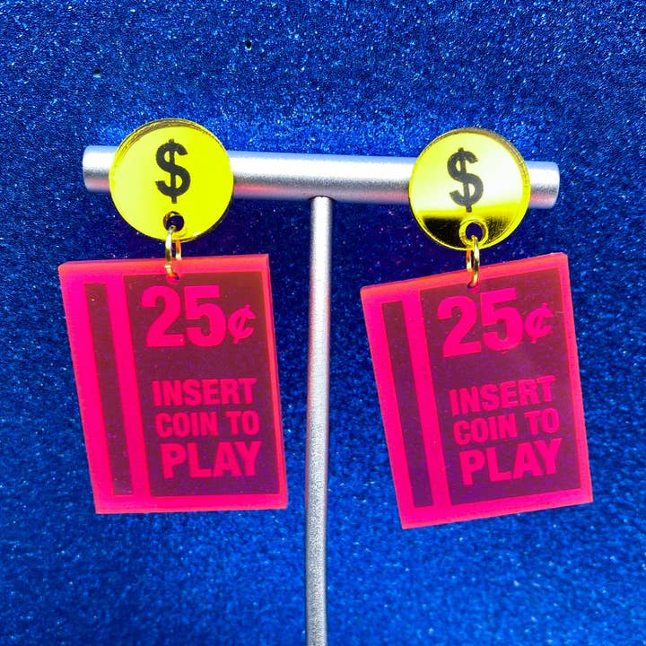 Coin Slot Earrings for wholesale by Garbage Humans