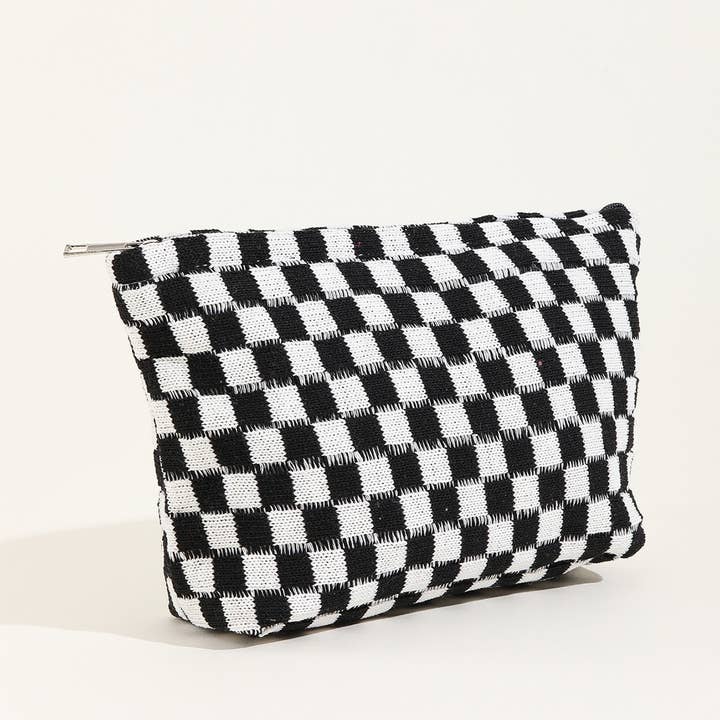 JOSSLYN by wall to wall - Wholesale Makeup/Cosmetic Bag - TRAVEL CHECKER MAKEUP COSMETIC POUCH BAG | 40P528