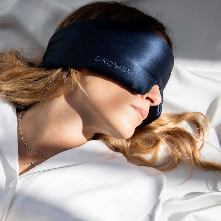 Drowsy Sleep Co. - Wholesale Sleep/Eye Mask - Midnight Blue Silk Sleep Mask1