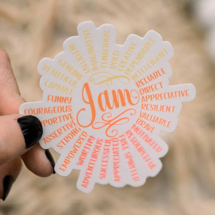 Savannah and James Co - Wholesale Sticker - I Am Affirmation Vinyl Sticker, 3x3 in0