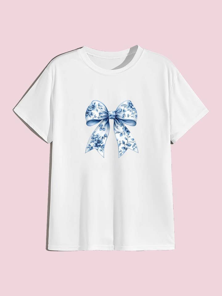 Gibo.couture - Wholesale T-Shirt (Graphic) - Women's - Embroidered Bow T-Shirt