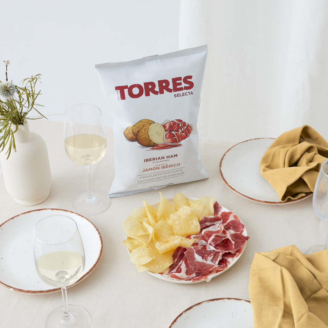 Patatas Torres - Wholesale Chips - Torres Selecta Iberian Ham Flavor Potatoes 150G2
