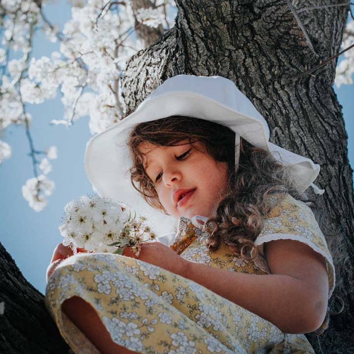 Jan & Jul - Wholesale Sun Hat - Kids - White | Cotton Floppy Sun Hat2