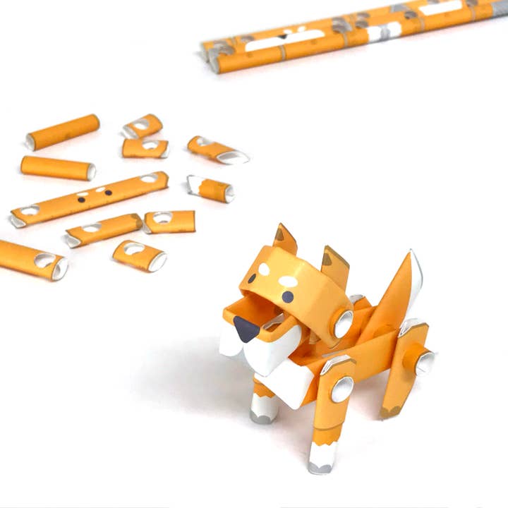 Magnote - Wholesale DIY Craft Kit - PIPEROID animals Dogs Shiba Inu - paper craft kit from Japan