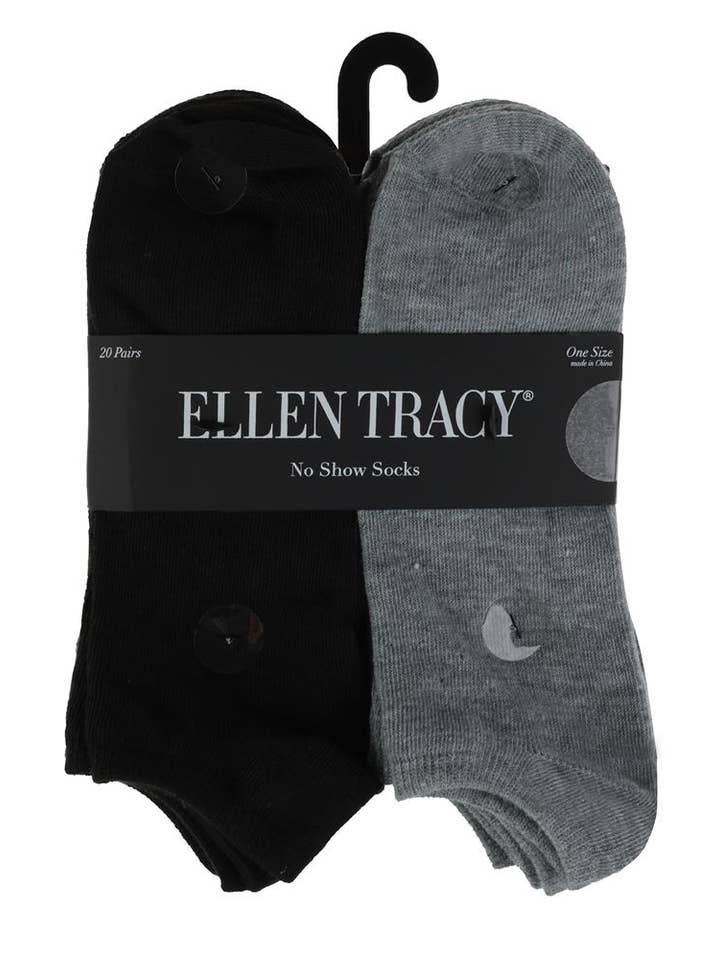 Ellen Tracy - Wholesale Socks - Women's - Womens 20 Pack no Show Socks3