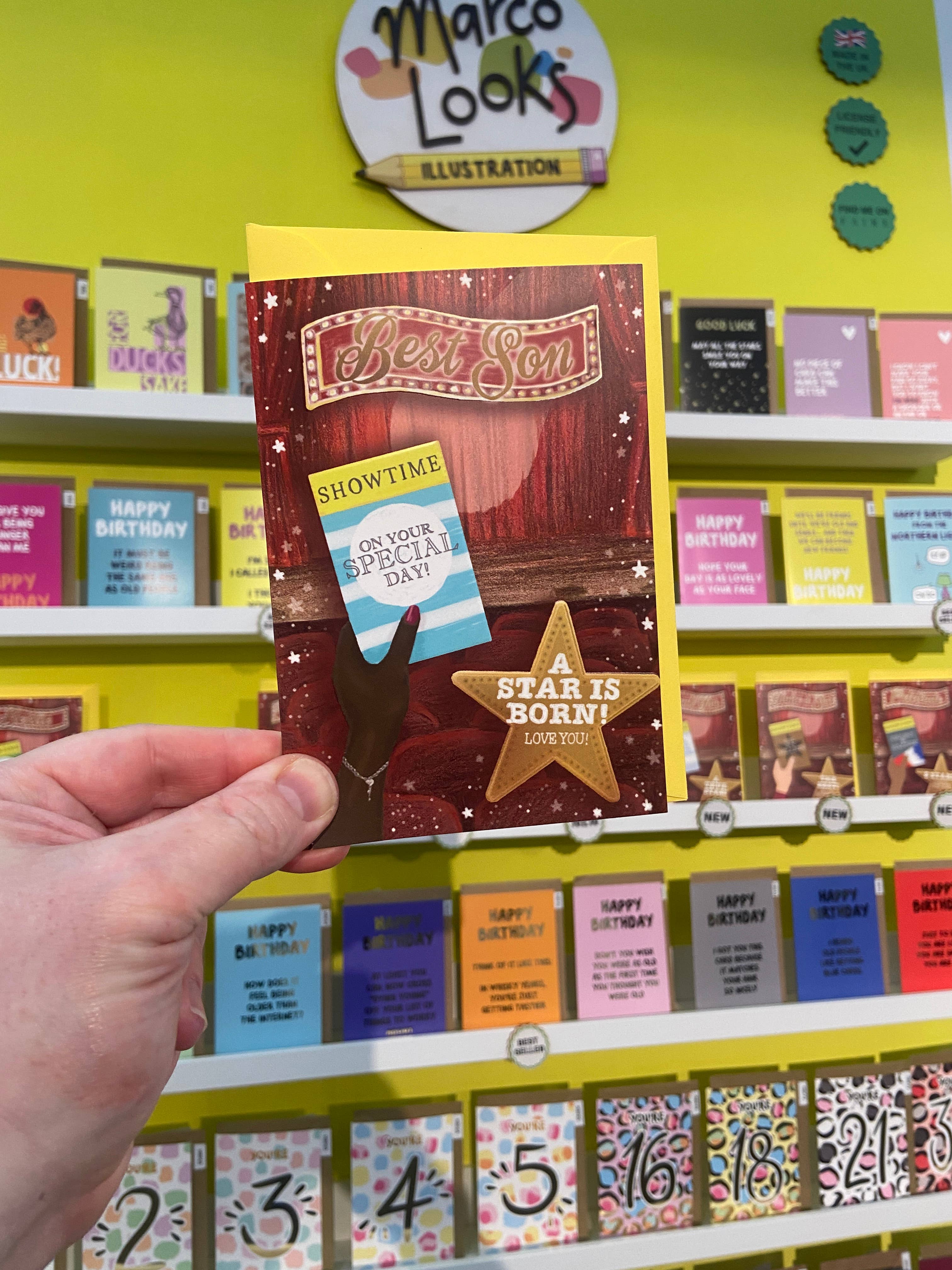 MarcoLooks – wholesale Birthday card – Birthday Best Son (Showtime Collection, the Theatre) - A61