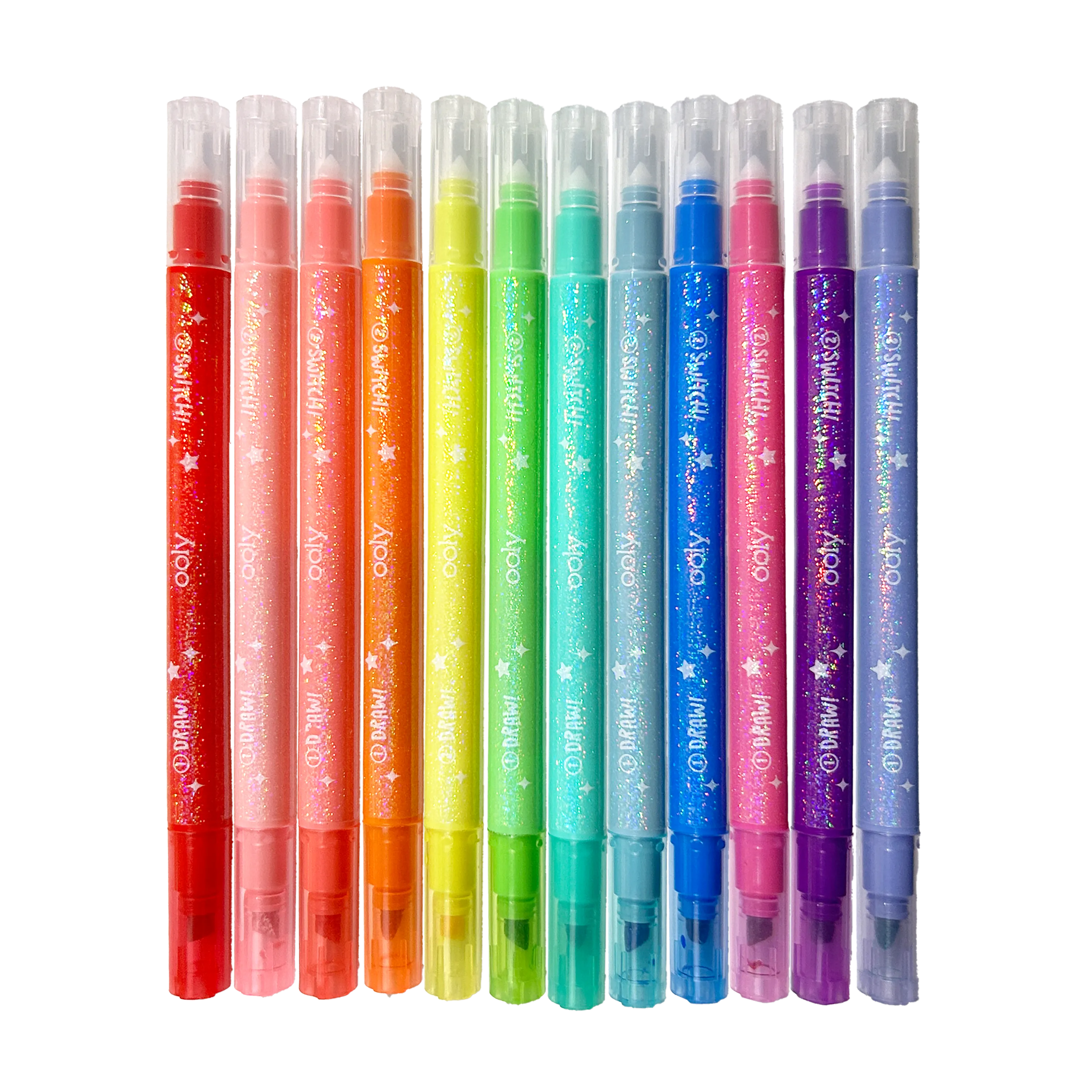 OOLY - Wholesale Markers - Kids & Baby - Switch-eroo!: Sparkle Glittery Color-Changing Markers (Set o2