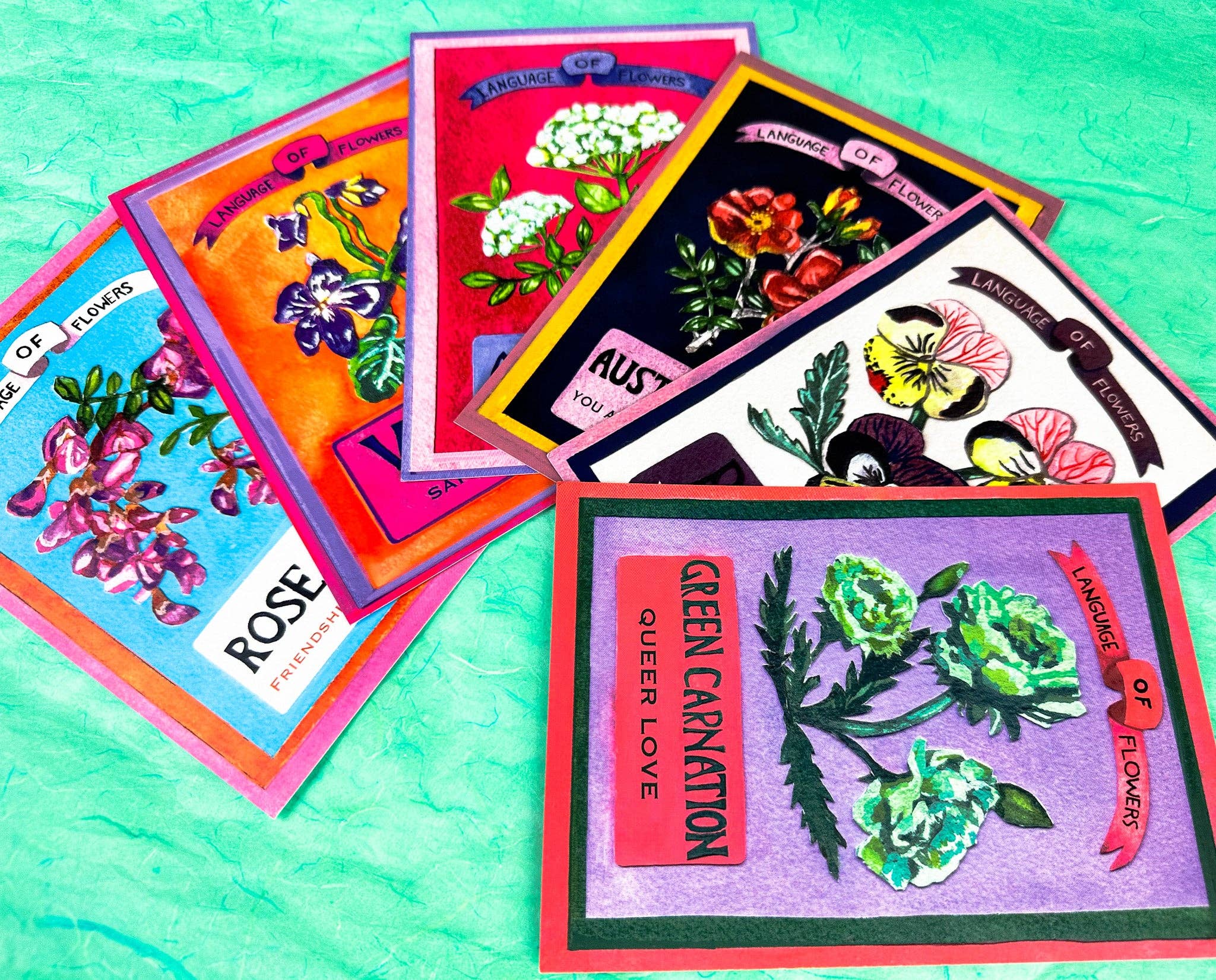 Guided Hand Studio - Wholesale Everyday Greeting Card - Victorian Flower Language cards4