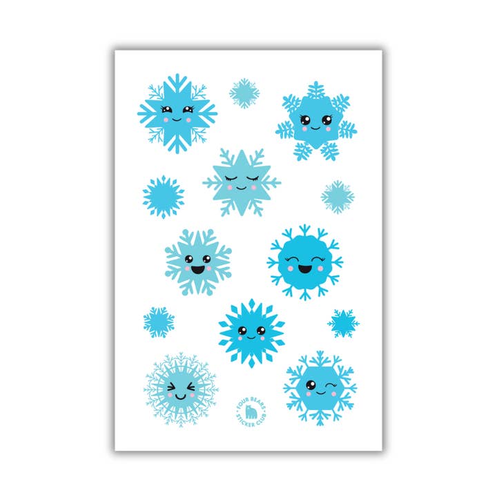 Fiocchi di neve sciocchi per la vendita all'ingrosso da parte di Four Bears Sticker Club