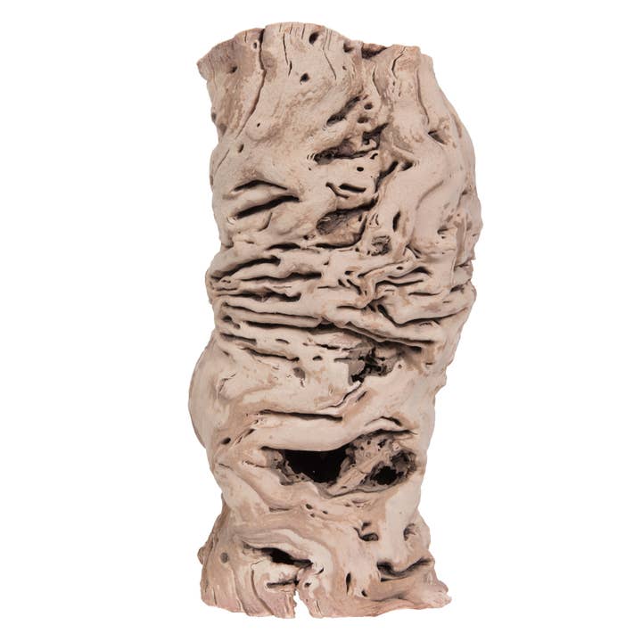 Tan Vickerman 12-14" Grapewood Urns Sand Blasted, Dried for wholesale on Faire