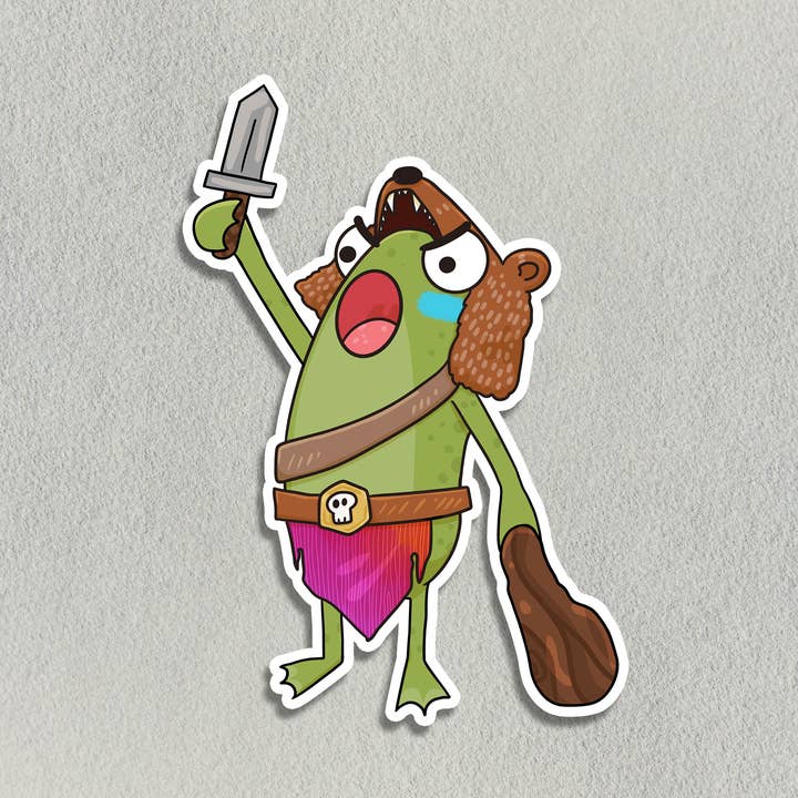 Barbar groda klistermärke för wholesale av Salt Birch