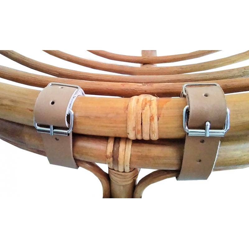 Aubry Gaspard - Vendita all'ingrosso Sedie - Divano Papasan in rattan con cuscino spesso1