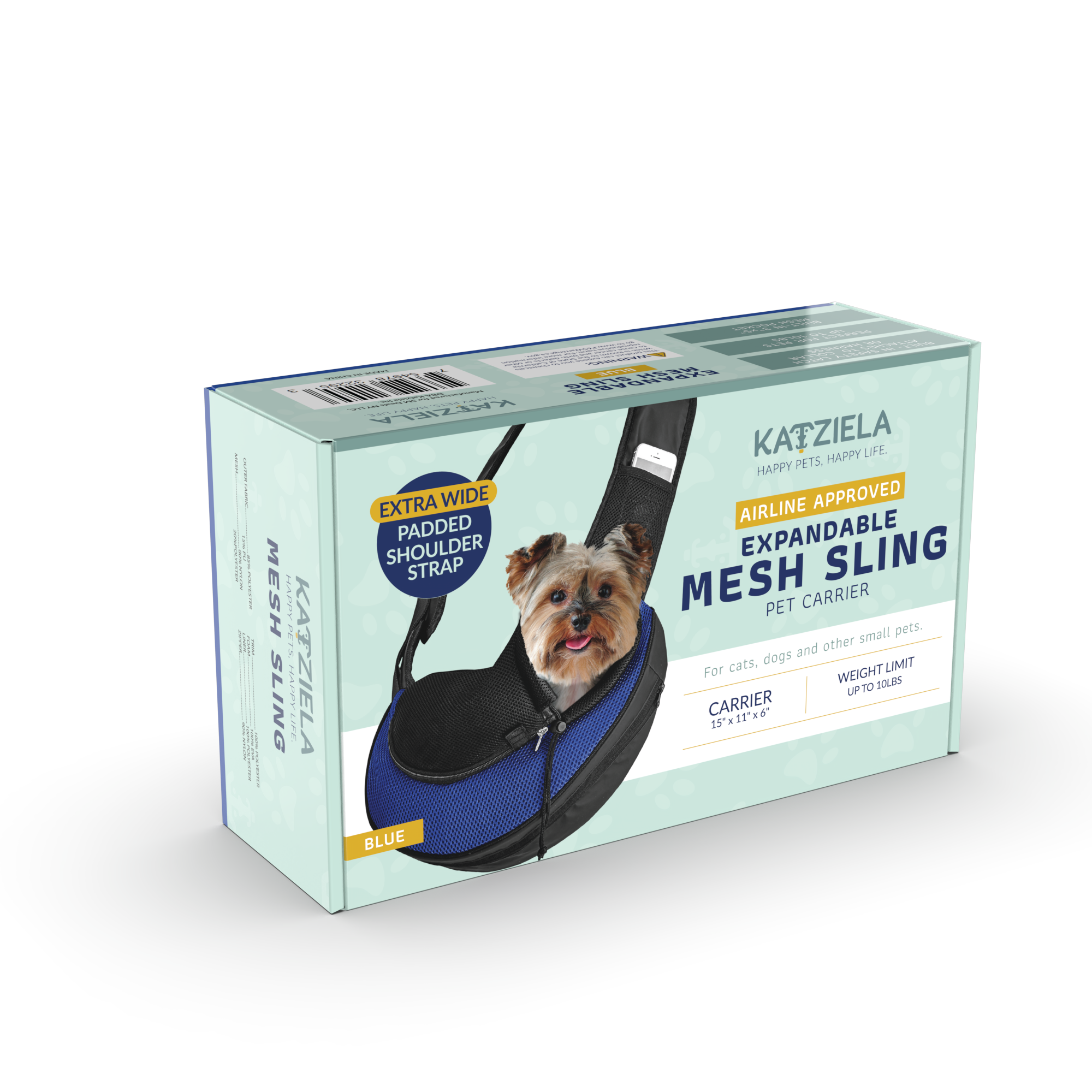 Katziela - Wholesale Pet Carrier - Cat/Dog - Pet Carrier Expandable Sling For Small Dogs And Cats Black15